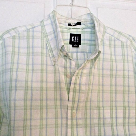 Gap Mens Plaid Oxford Shirt sz L Preppy Button Down - Picture 2 of 12